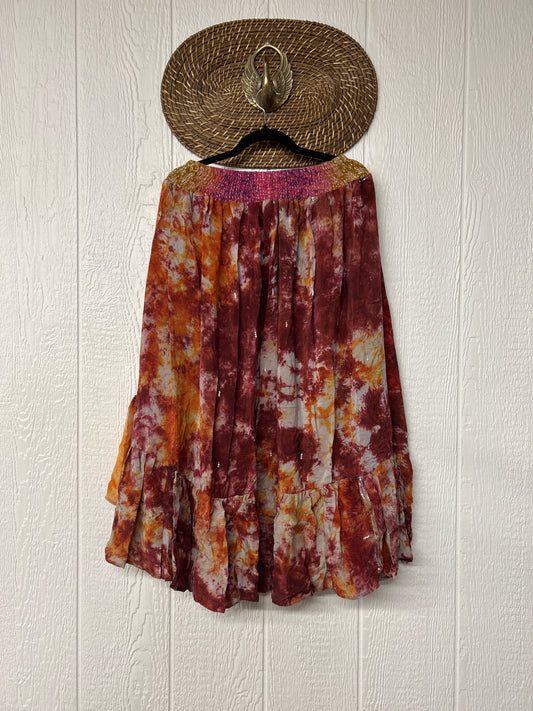 Crepe Sari Dahlia Skirt 1026 107