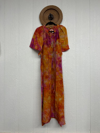 Crepe Sari Summer Woodstock Duster 0626 136