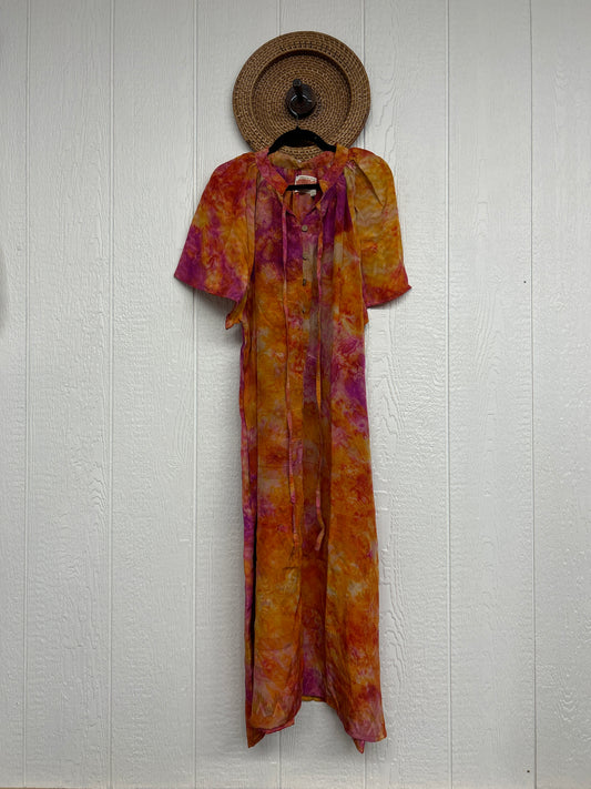 Crepe Sari Summer Woodstock Duster 0626 136
