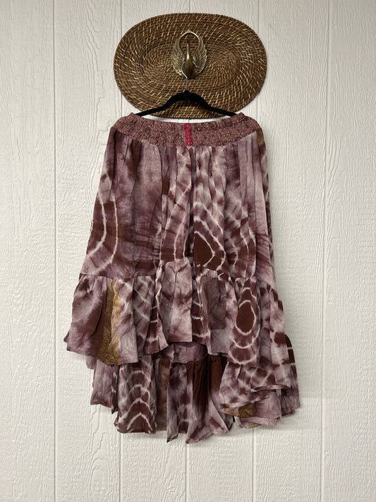 Crepe Sari Dahlia Skirt 1026 003