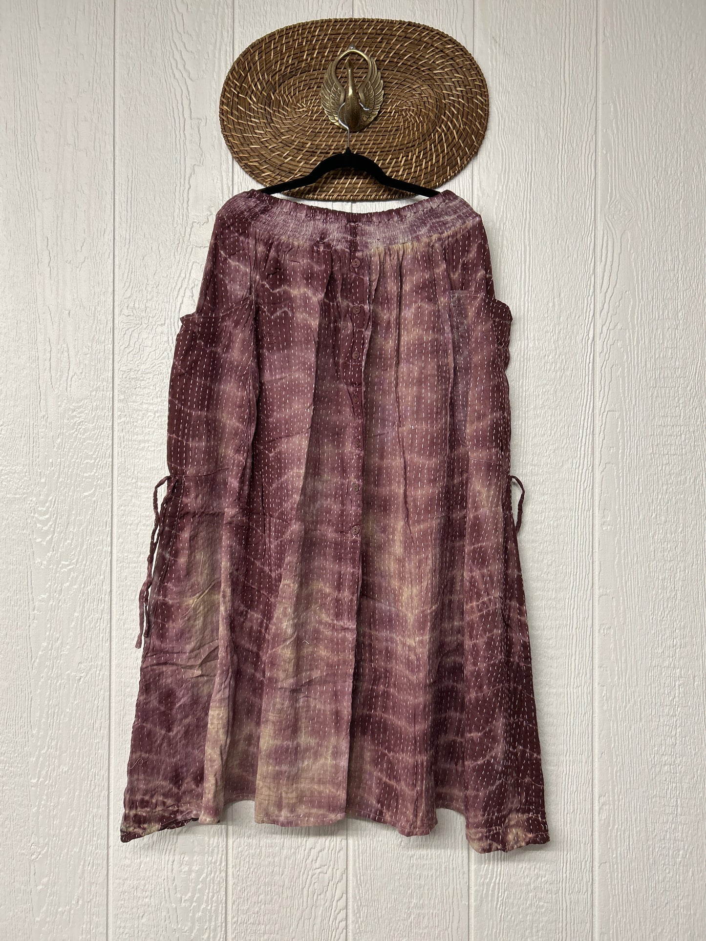 Pareo Kantha Butterfly Cargo Skirt 0526 008