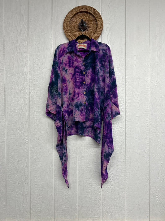 Crepe Sari Summer Nirvana Button Down 0626 271
