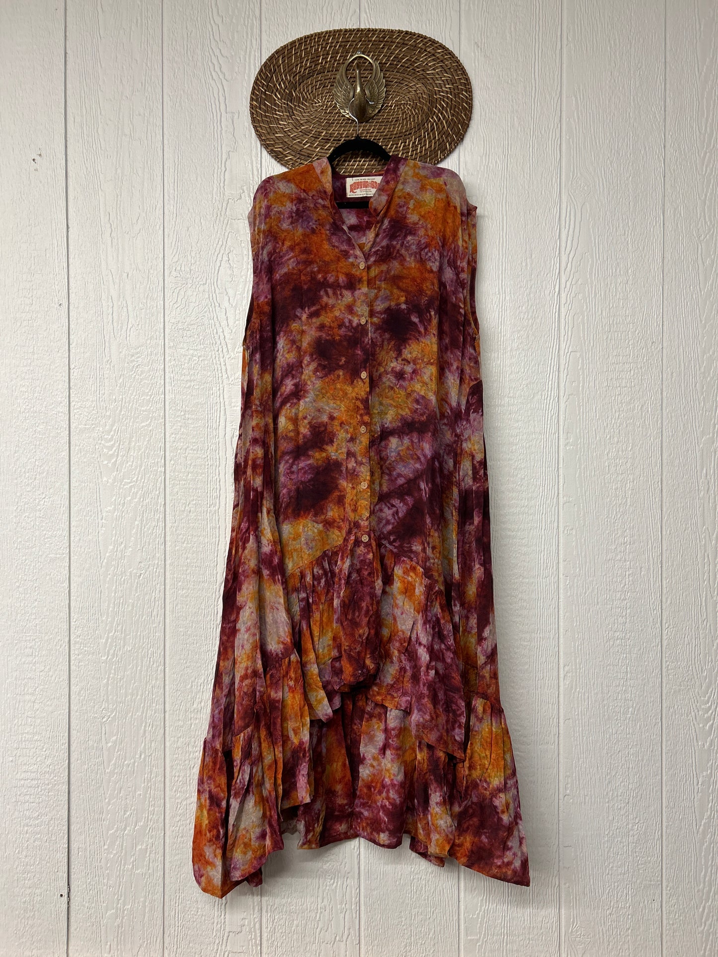 Crepe Sari Summer Dahlia Duster 0726 073
