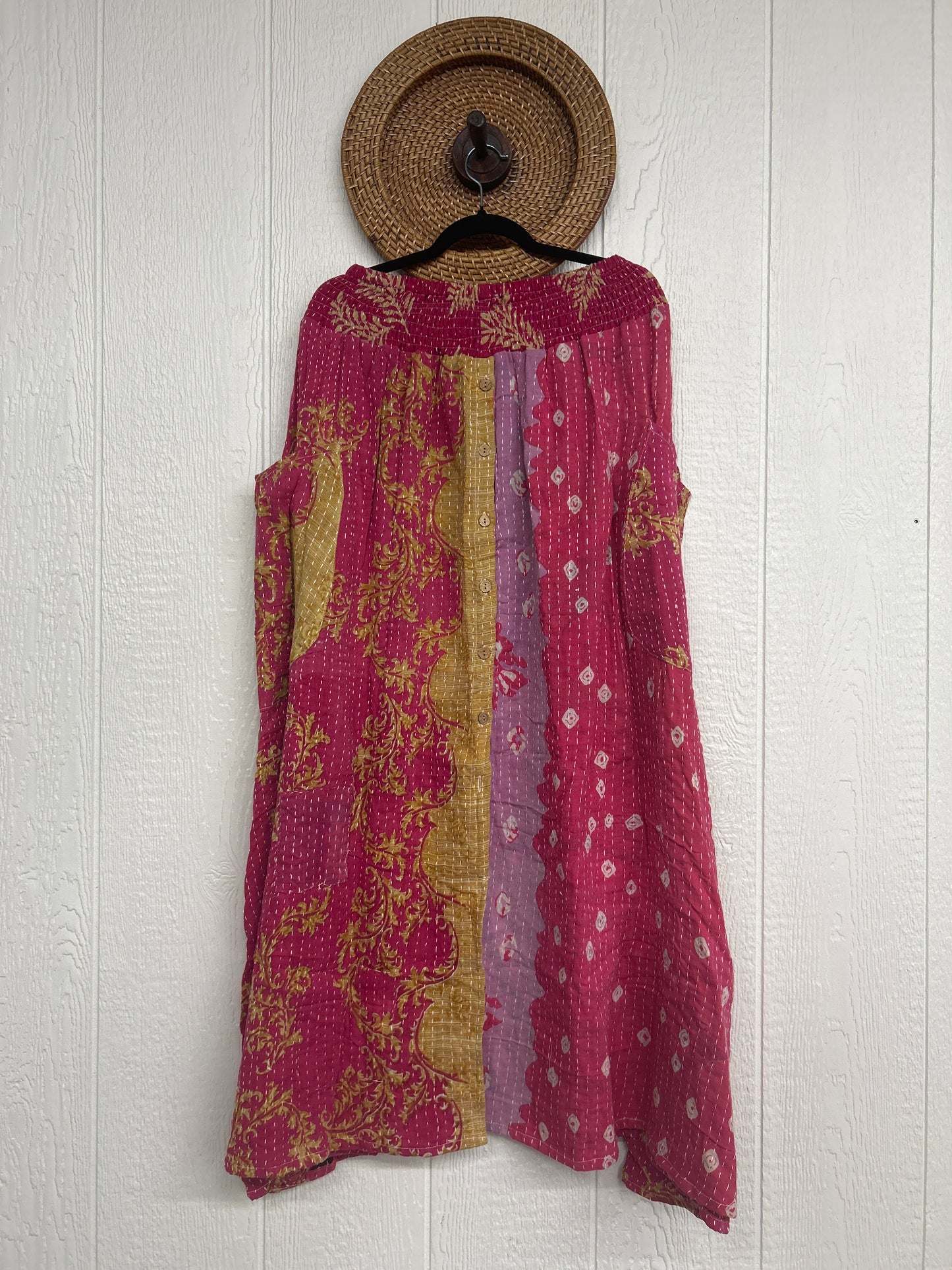 Pareo Kantha Butterfly Cargo Skirt 0426 274