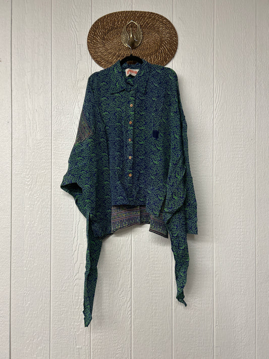 Crepe Sari Nirvana Button Down 1125 135