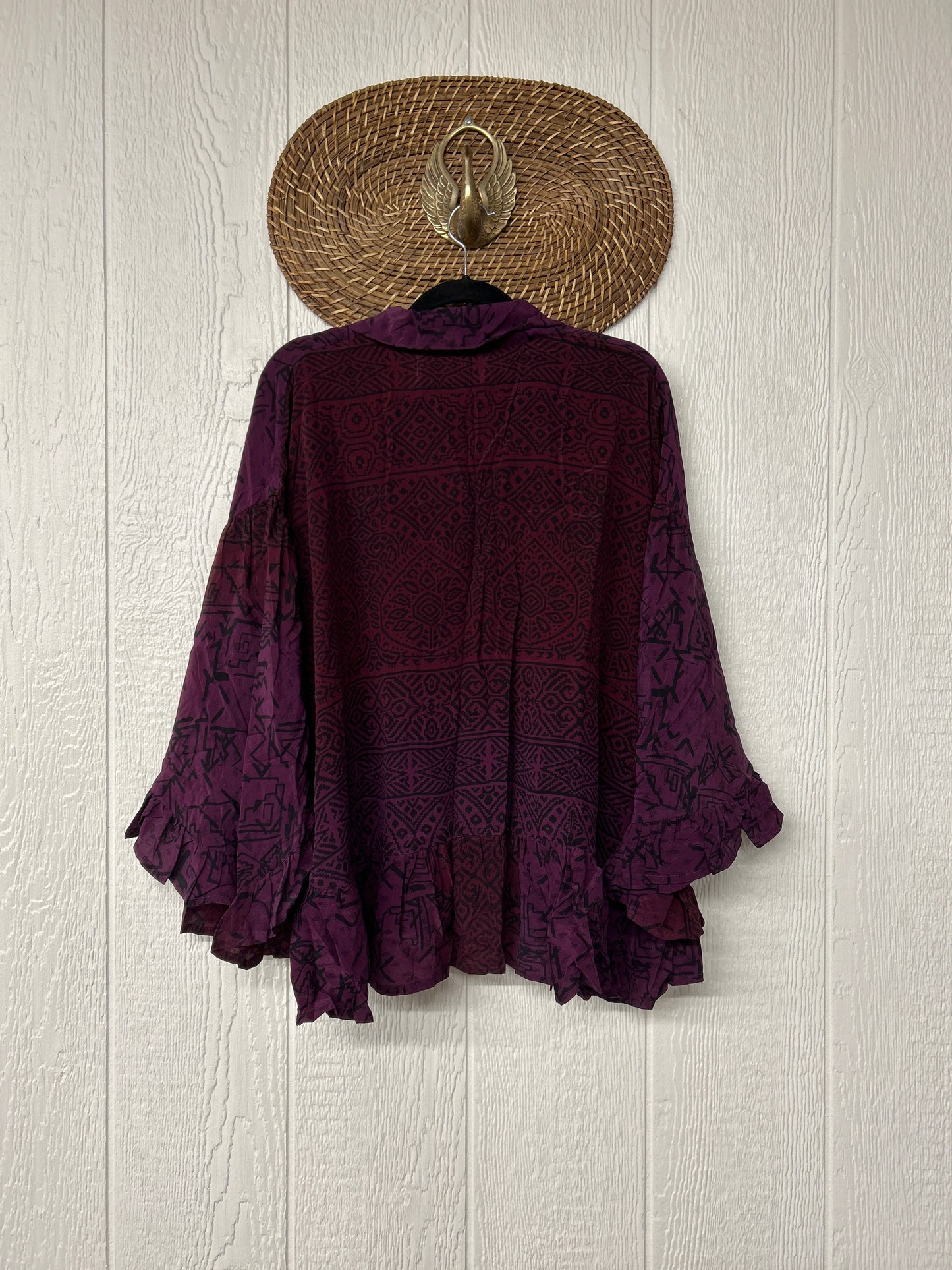 RETAIL Crepe Sari Wild Rose Top 0526 020