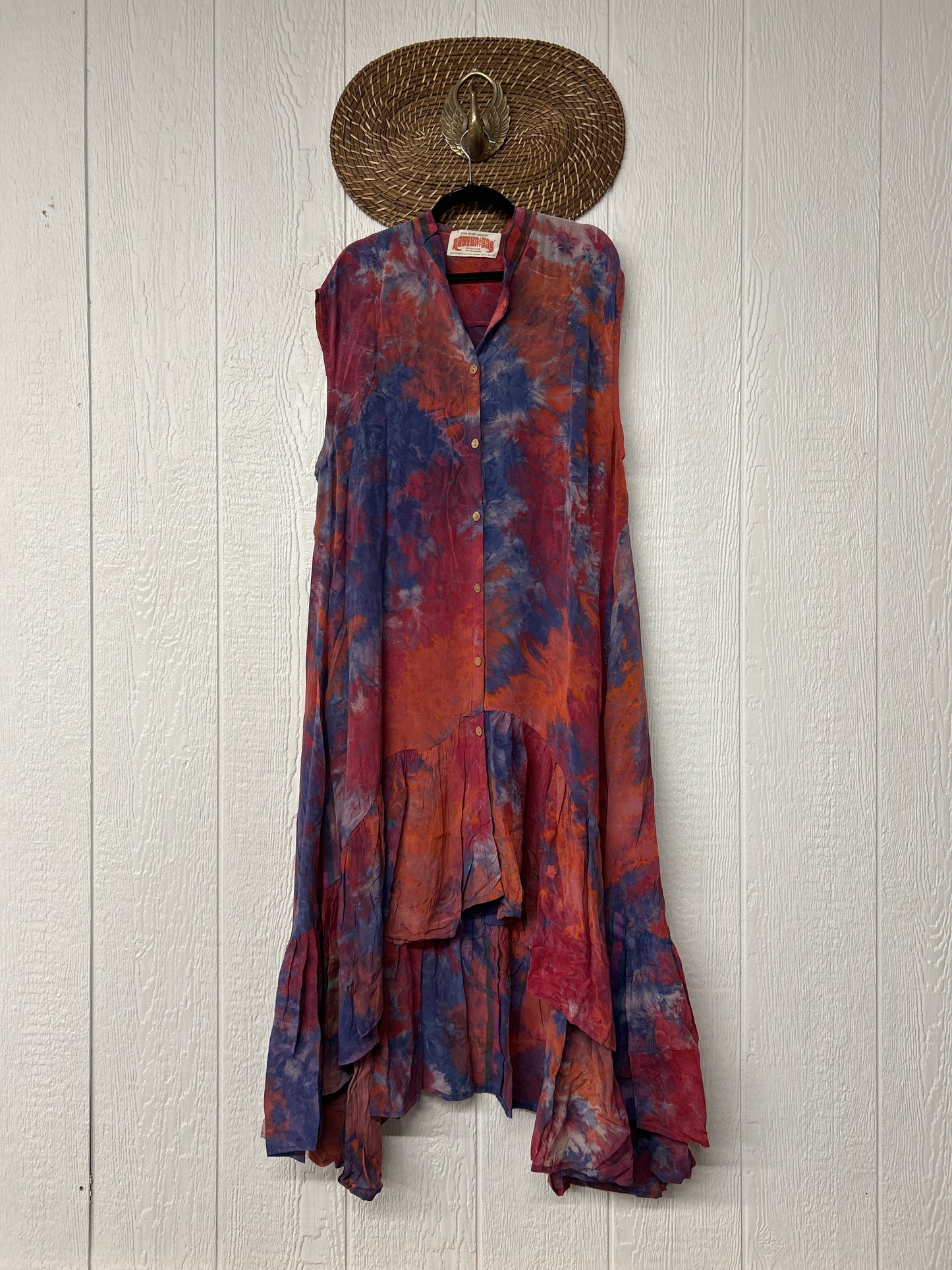 Crepe Sari Summer Dahlia Duster 0726 021