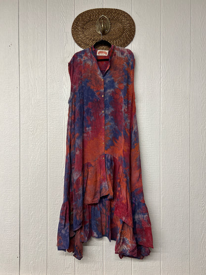 Crepe Sari Summer Dahlia Duster 0726 021