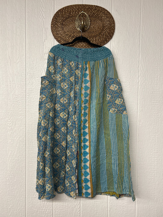 Pareo Kantha Butterfly Cargo Skirt 0426 021