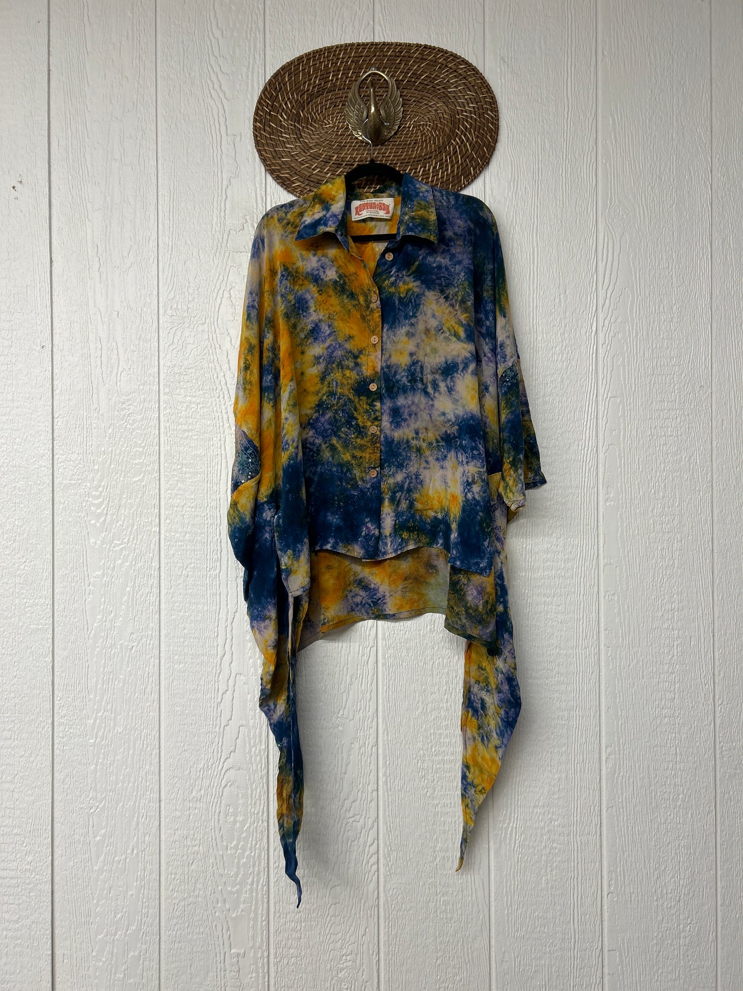 Crepe Sari Summer Nirvana Button Down 0626 009
