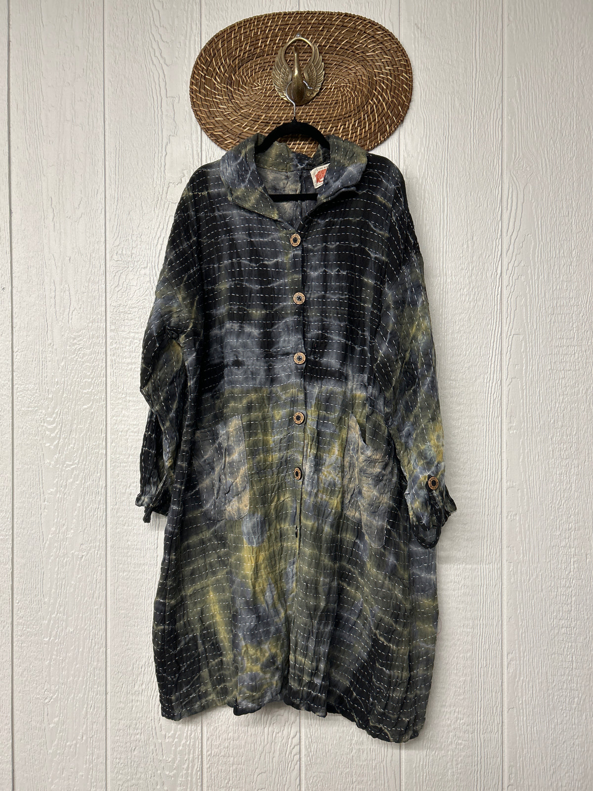 Aura Edit Koverlet Button Down Trench Coat 1026 029