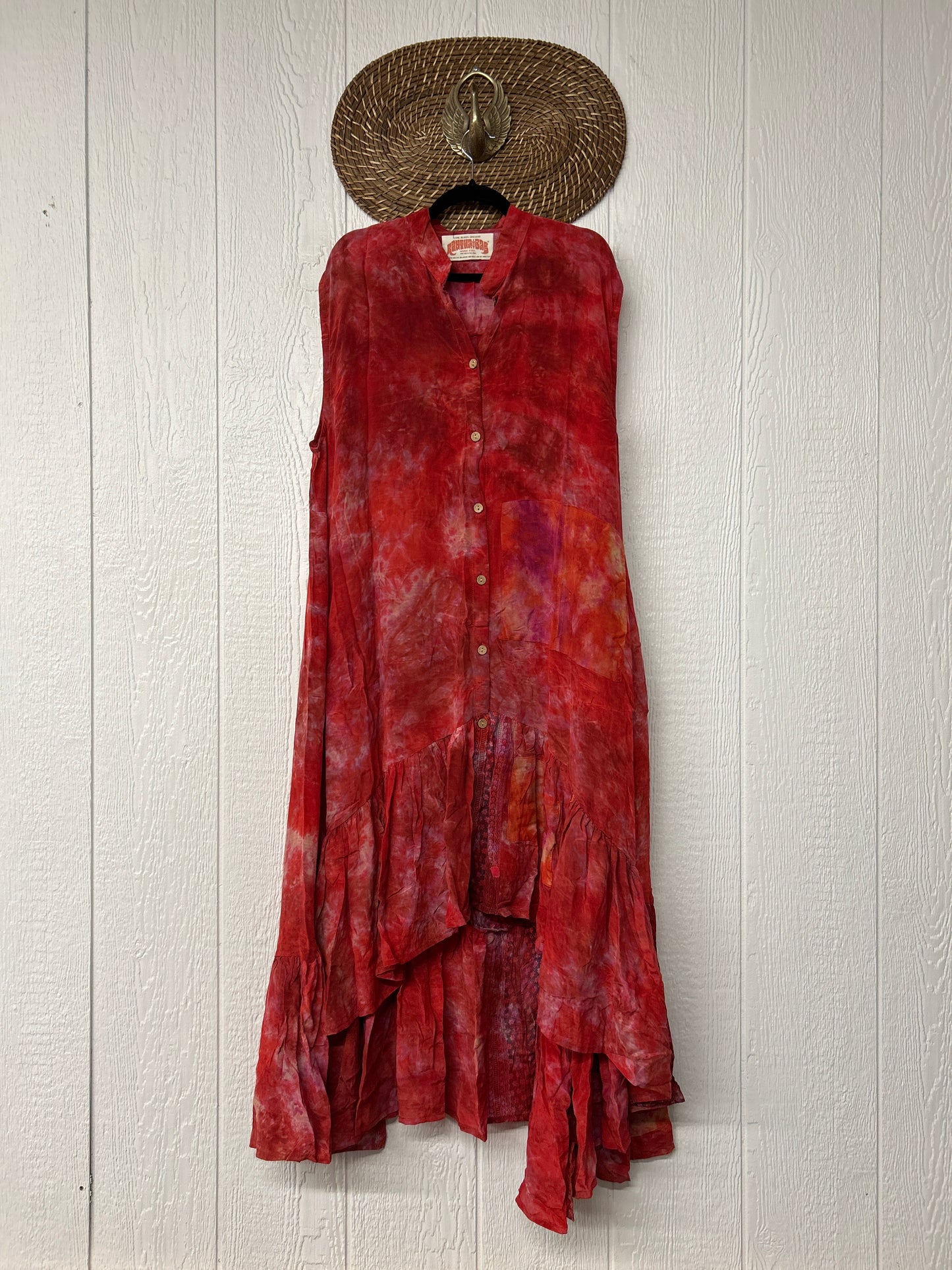 Crepe Sari Summer Dahlia Duster 0726 098