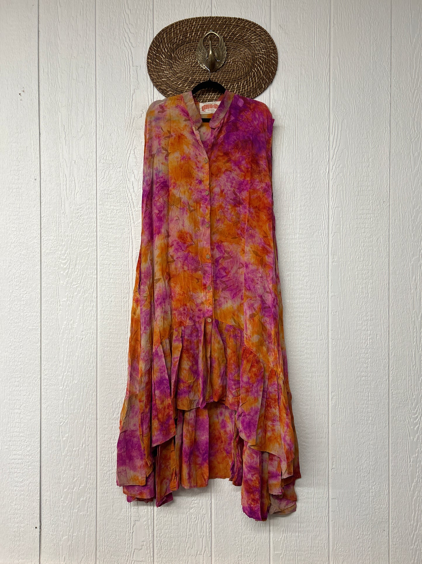 Crepe Sari Summer Dahlia Duster 0726 044