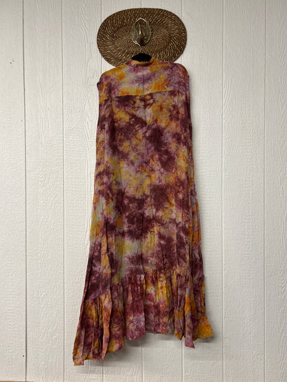 Crepe Sari Summer Dahlia Duster 0726 126