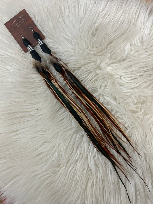 Feather Earrings - Long - 008