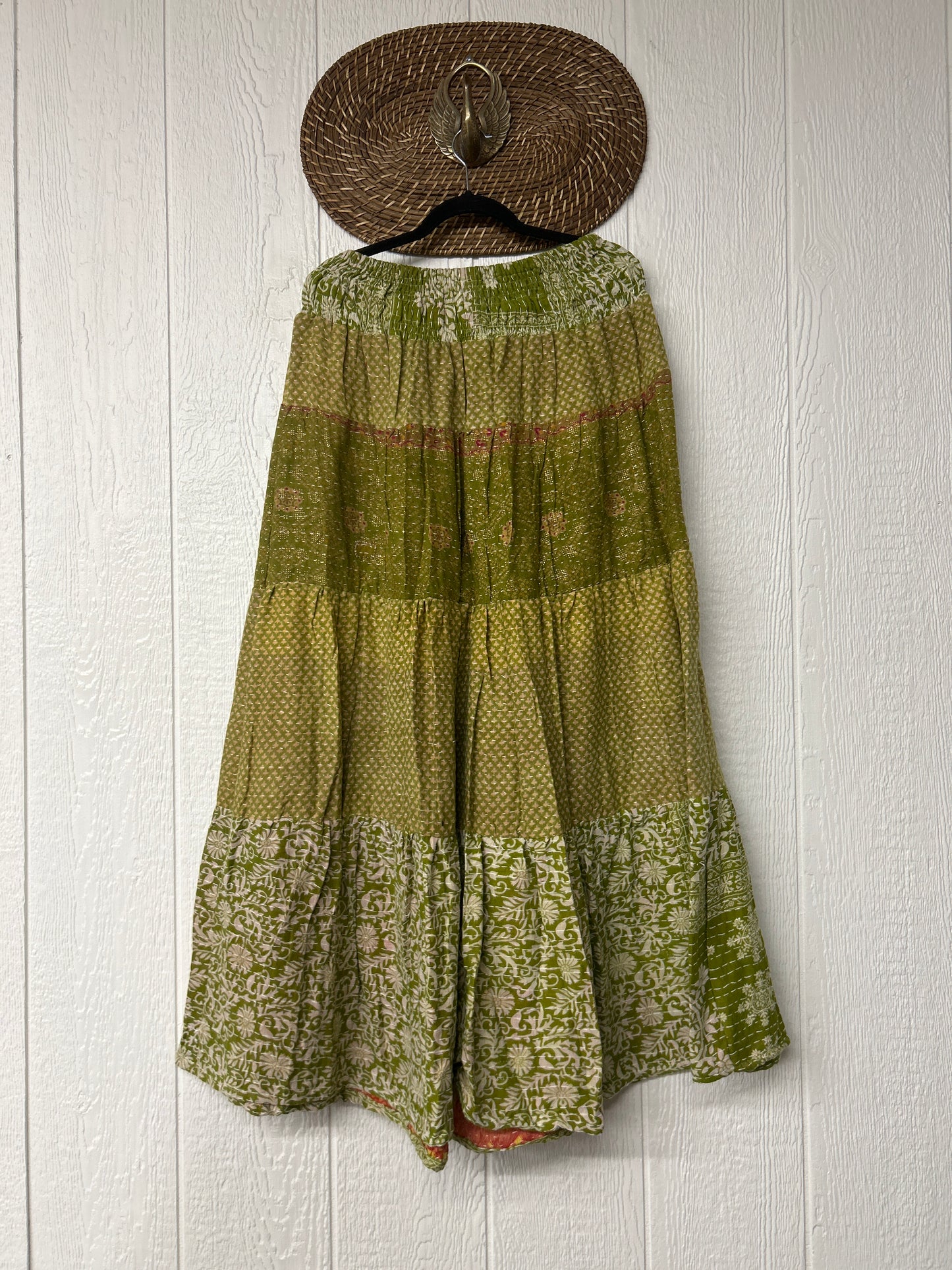 Pareo Kantha Lotus Maxi Skirt 0826 206