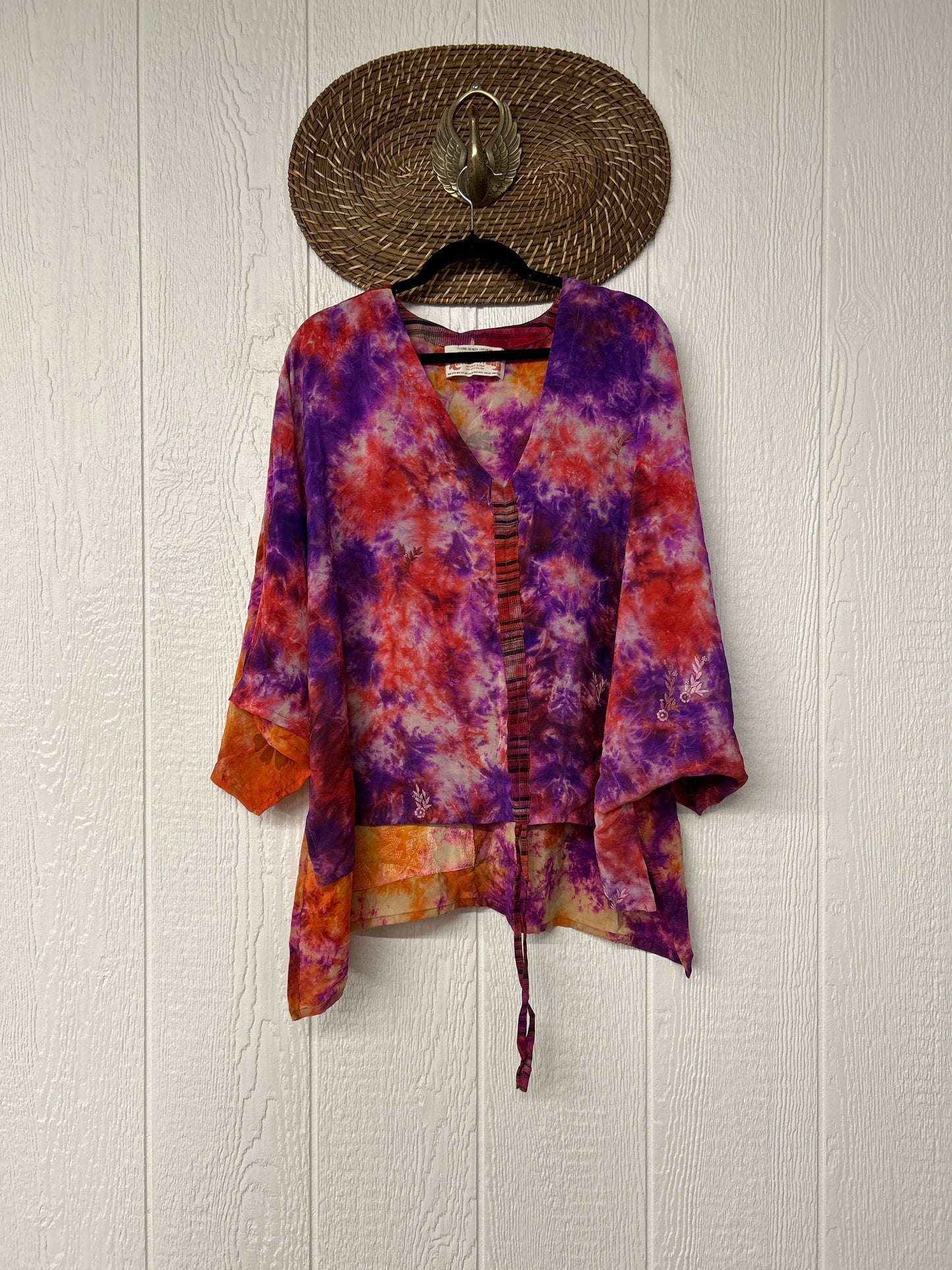 Crepe Sari Hi Lo Butterfly Top 0726 198