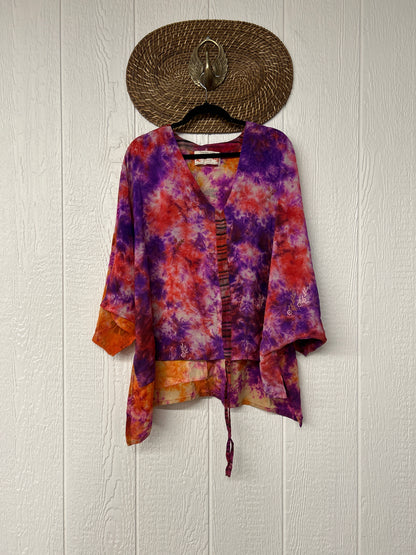 Crepe Sari Hi Lo Butterfly Top 0726 198
