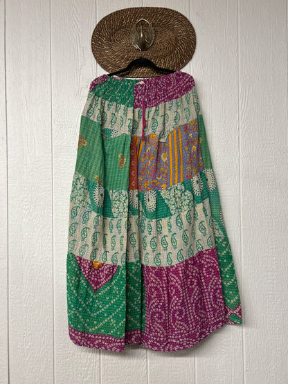 Pareo Kantha Lotus Maxi Skirt 0826 161