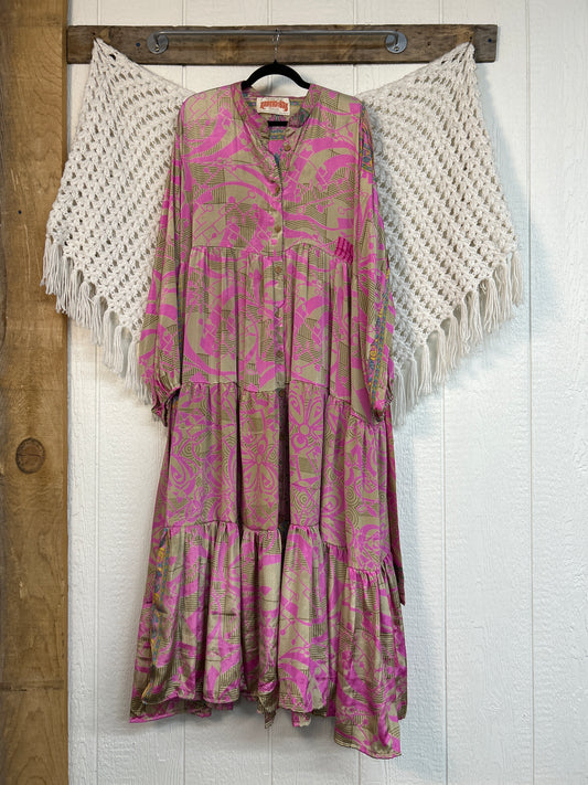 Rasgulla Sari Luminous Maxi Dress 0226 256