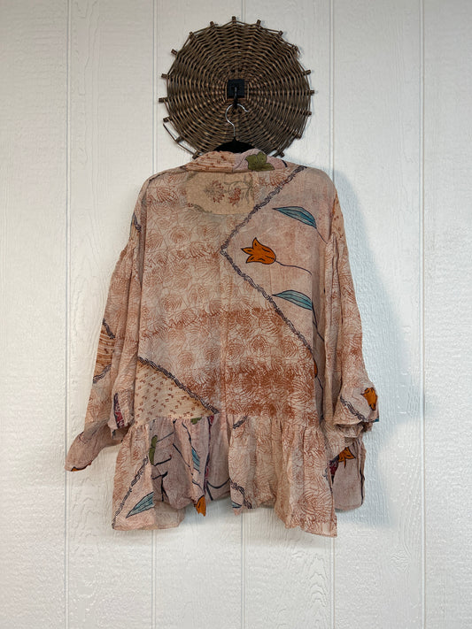 Crepe Sari Wild Rose Top 1026 027