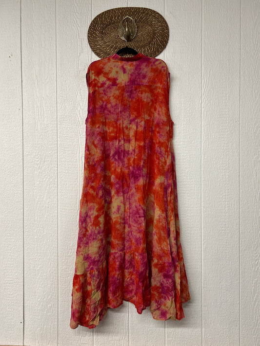 Crepe Sari Summer Dahlia Duster 0726 107