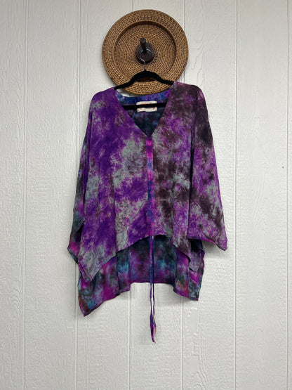 Crepe Sari Hi Lo Butterfly Top 0726 014