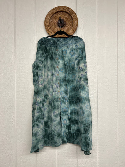 Aura Edit Pareo Kantha Butterfly Cargo Skirt 0726 016
