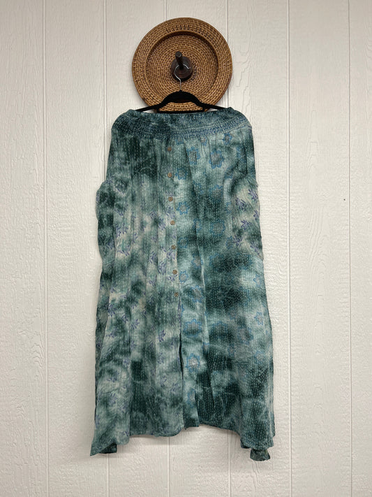 Aura Edit Pareo Kantha Butterfly Cargo Skirt 0726 016