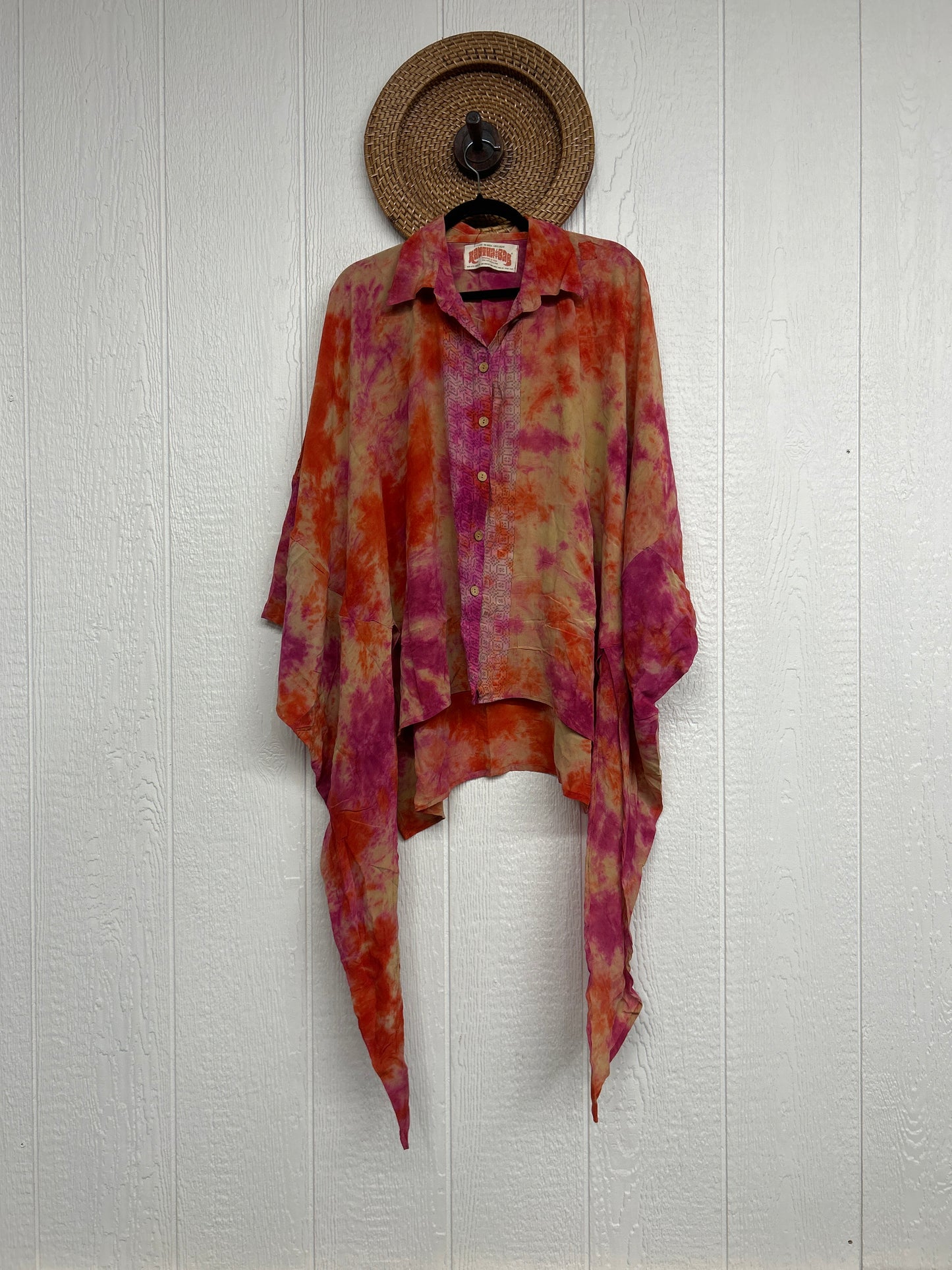 Crepe Sari Summer Nirvana Button Down 0626 207