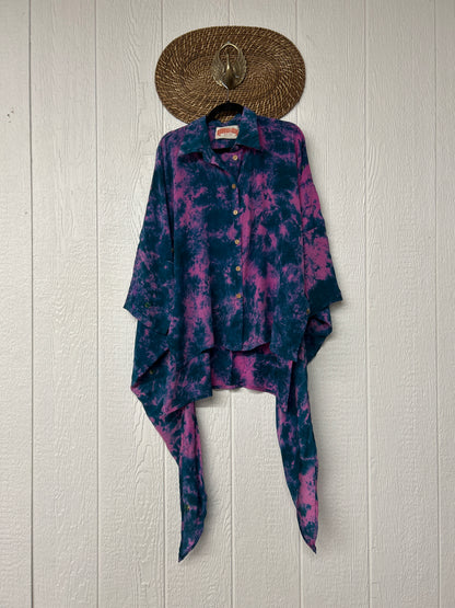 Crepe Sari Summer Nirvana Button Down 0626 024