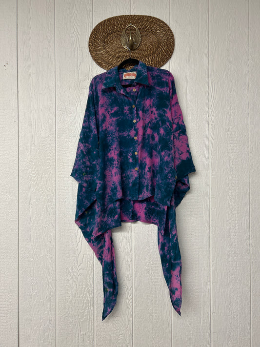 Crepe Sari Summer Nirvana Button Down 0626 024