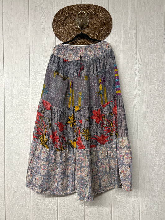 Pareo Kantha Lotus Maxi Skirt 0826 154