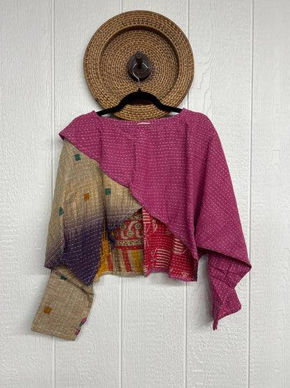 Pareo Kantha In Bloom Cropped Pullover 0326 013