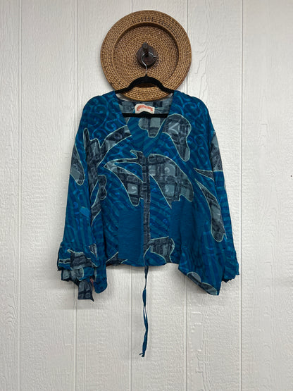 Crepe Sari Bell Sleeve Butterfly Top 0326 104