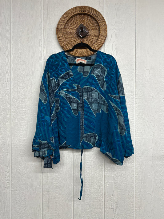 Crepe Sari Bell Sleeve Butterfly Top 0326 104