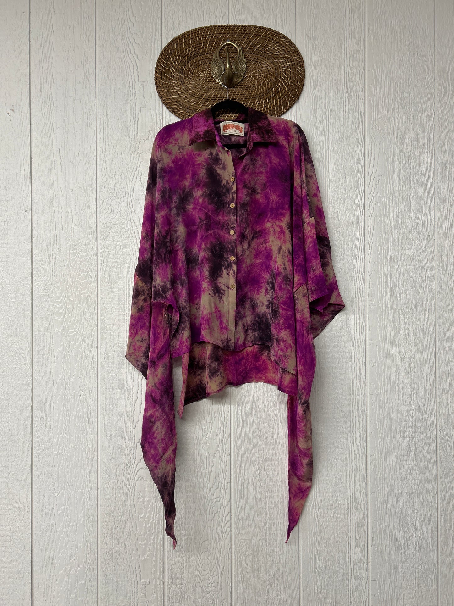 Crepe Sari Summer Nirvana Button Down 0626 075