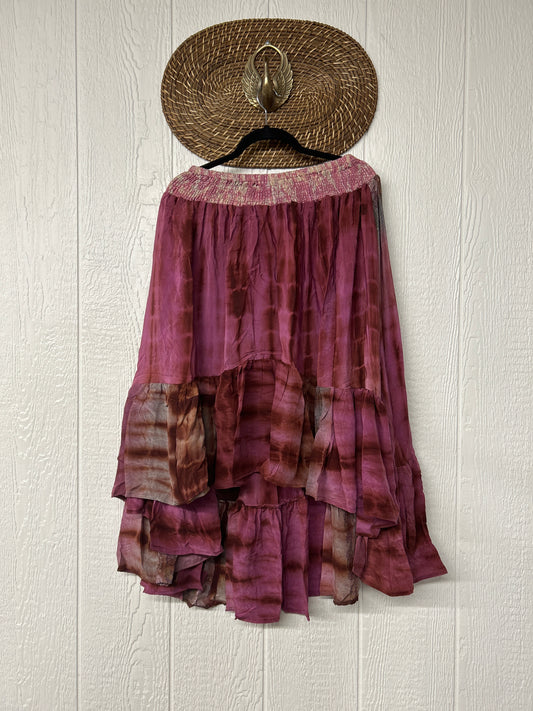RETAIL Crepe Sari Dahlia Skirt 1026 115