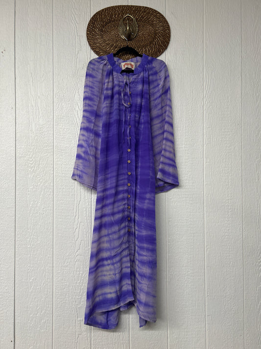 Crepe Sari Woodstock Duster Dress 0226 098