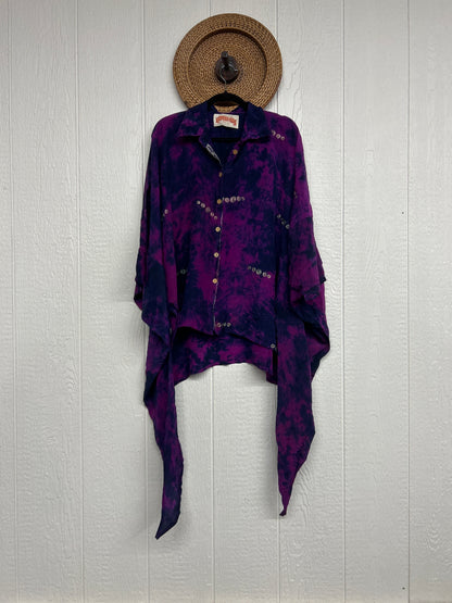 Crepe Sari Summer Nirvana Button Down 0626 206