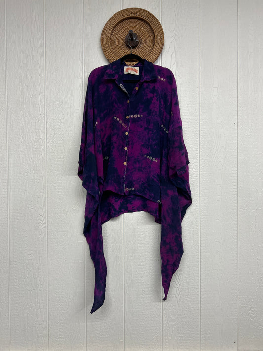 Crepe Sari Summer Nirvana Button Down 0626 206