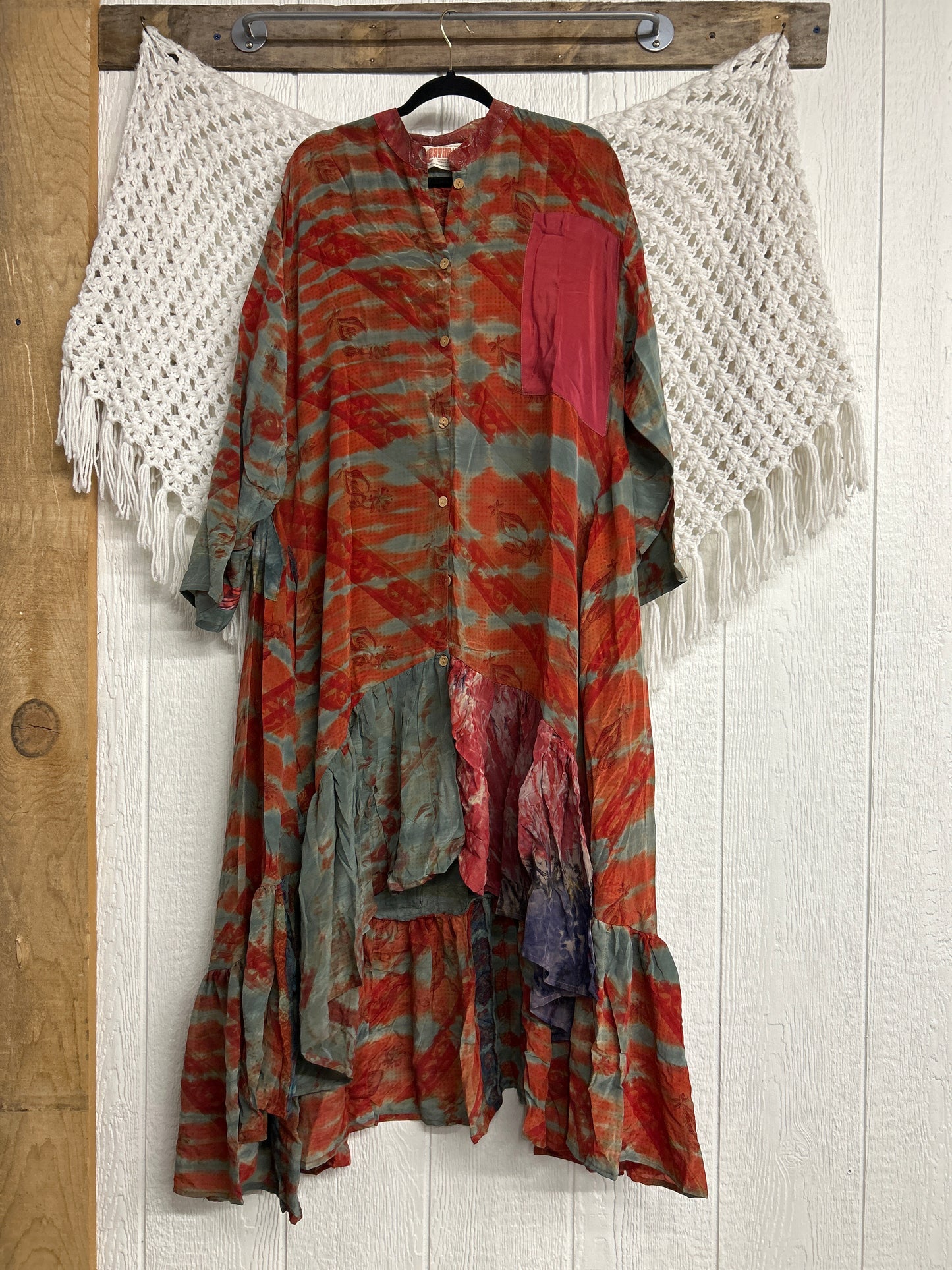Crepe Sari Dahlia Duster Dress 0326 033