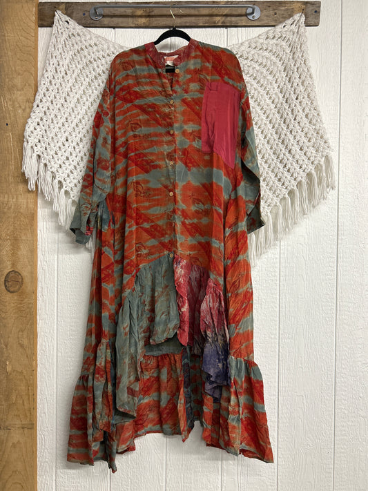 Crepe Sari Dahlia Duster Dress 0326 033
