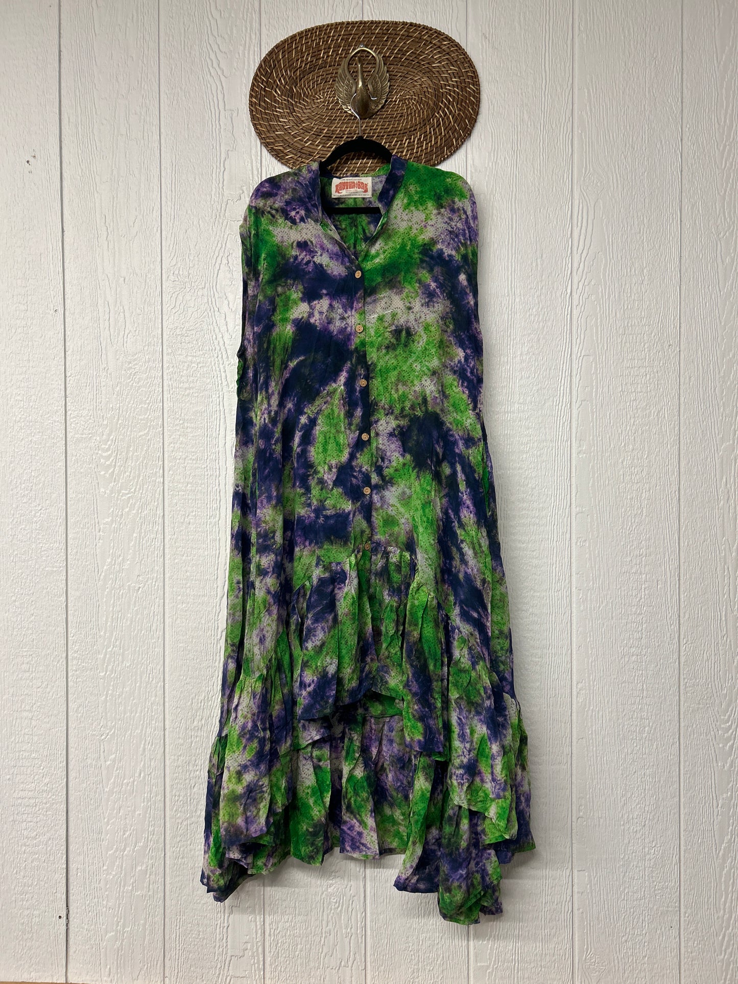 Crepe Sari Summer Dahlia Duster 0726 117