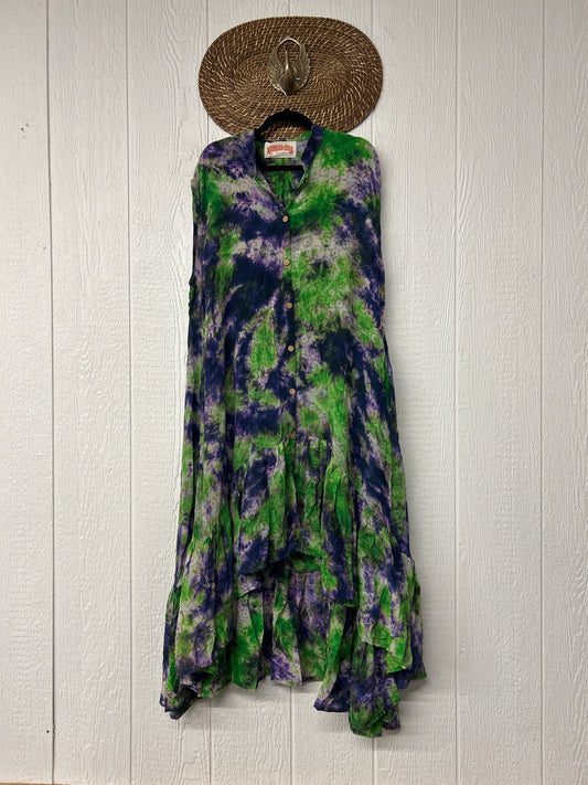 Crepe Sari Summer Dahlia Duster 0726 117