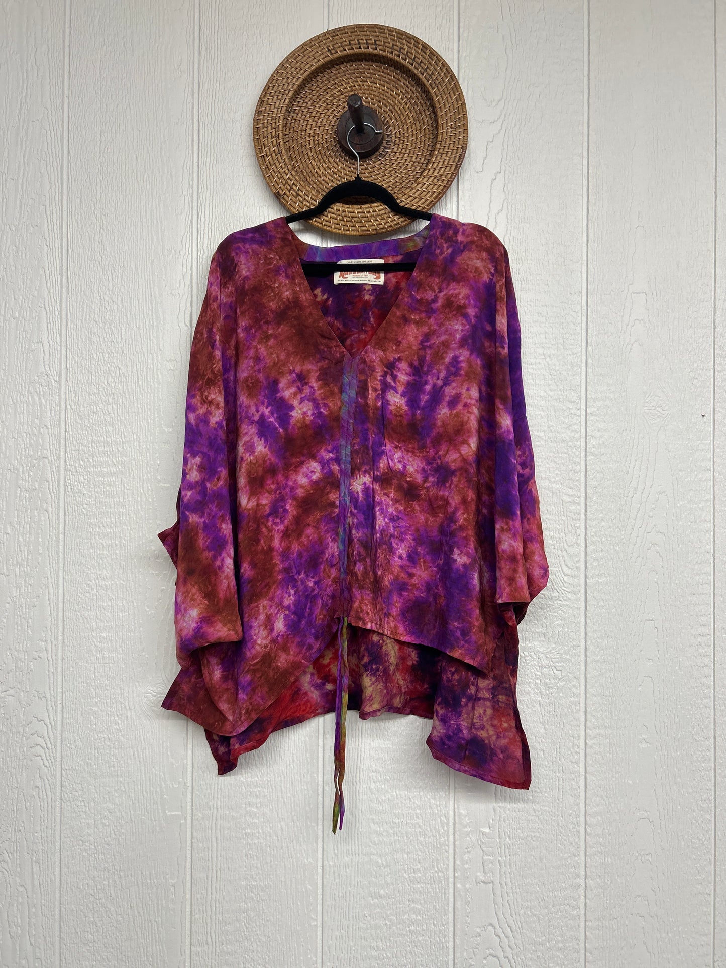 Crepe Sari Hi Lo Butterfly Top 0726 093
