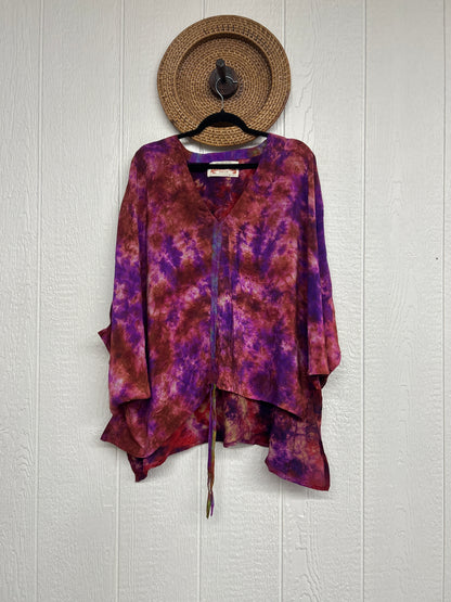 Crepe Sari Hi Lo Butterfly Top 0726 093