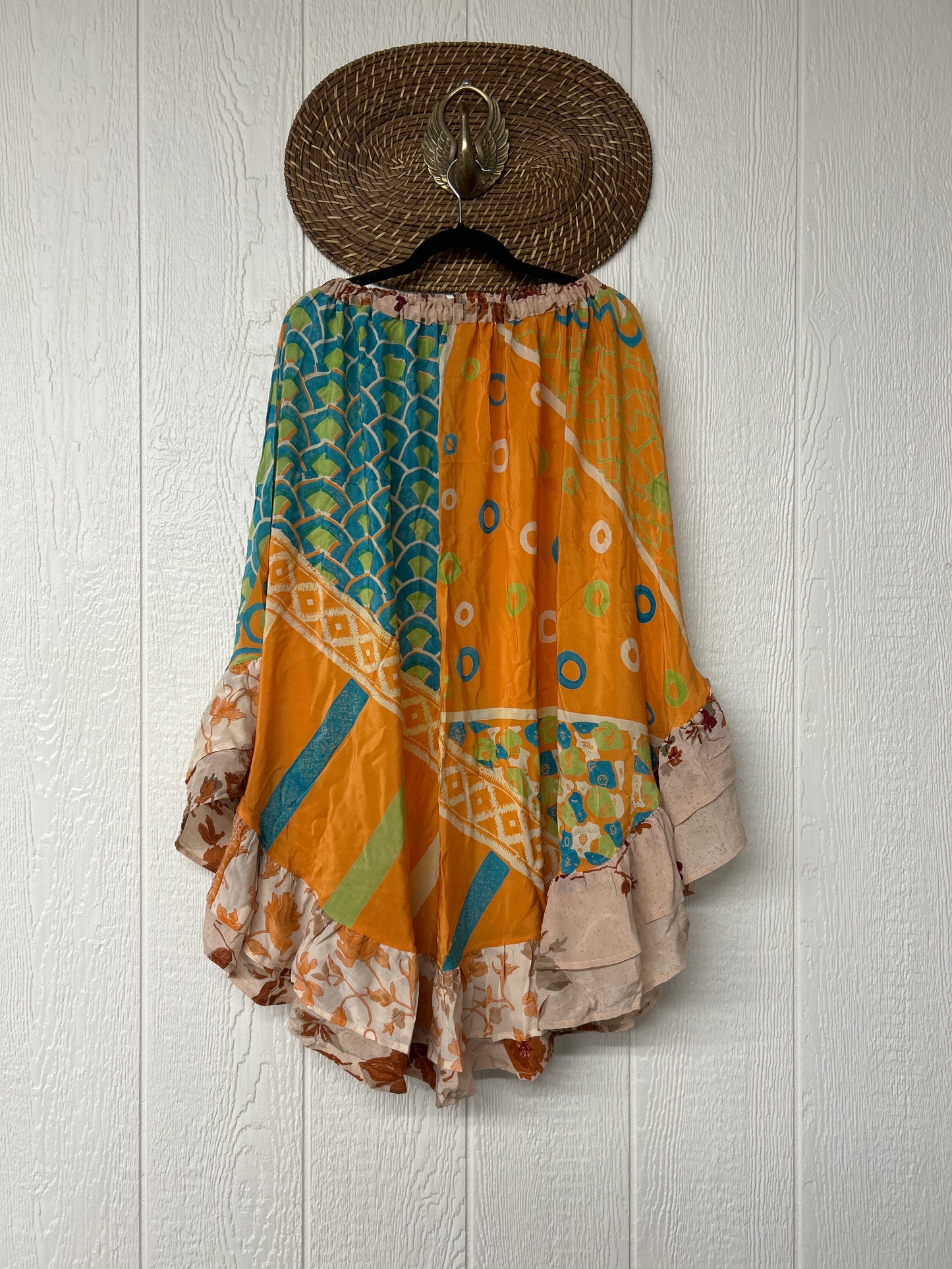 Crepe Wild Rose Skirt 1025 002