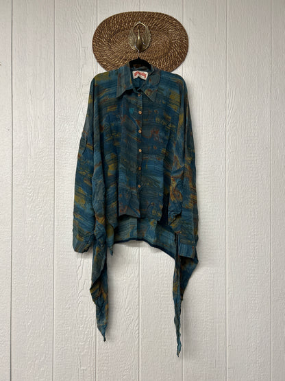 Crepe Sari Nirvana Button Down 1125 125