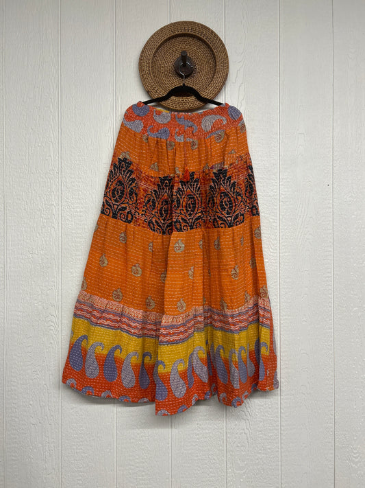Pareo Kantha Lotus Maxi Skirt 0826 042